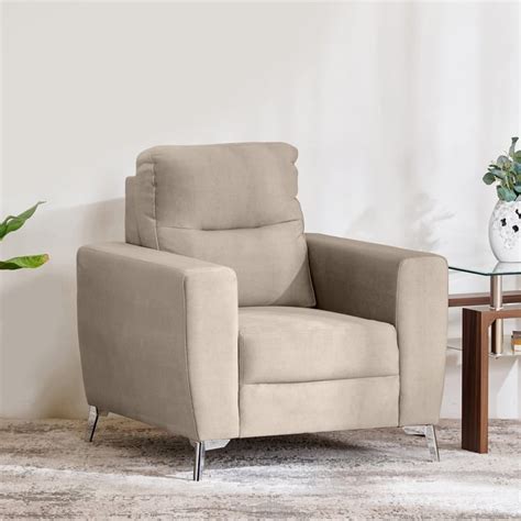 Buy Helios Vive Fabric 1-Seater Sofa - Beige from Helios by Home Centre ...