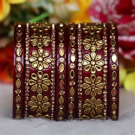 Latest Pure Lakh Kundan Chuda (Pack Of 6) – Taj Bridal Store