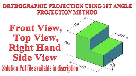 Orthographic View Drawing First Angle Method 的图像结果