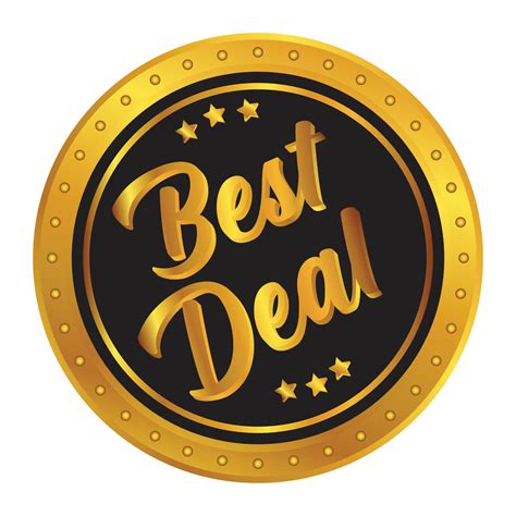 Best Deal Badge With Glossy Gradient Vector Illustration, Best Deal ...