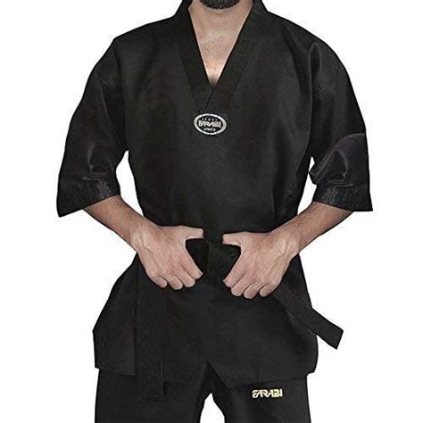 Farabi Sports Taekwondo Uniform Mix Martial Arts Uniform Set Black ...