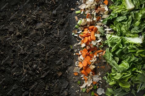 Generative ai half of food waste compost and half of soil environmental ...