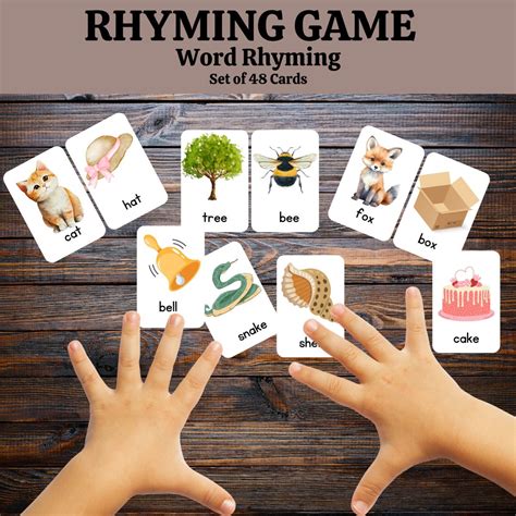 Rhyming Cards - Rhyme Familiar Words - for the Growing Mind, Montessori ...