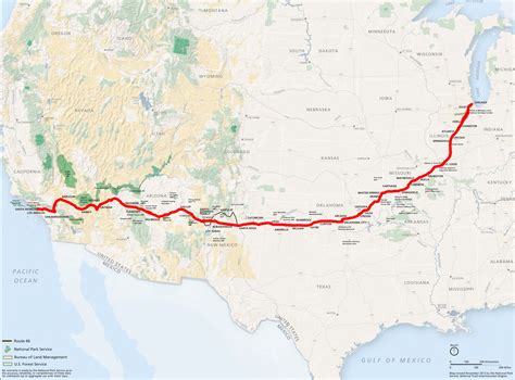 Route 66 In California Map