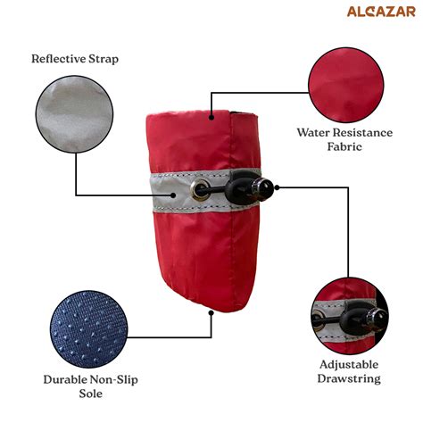 ALCAZAR Dog Boots Comfortable, Soft & Cozy, Dog Shoes with Reflective ...