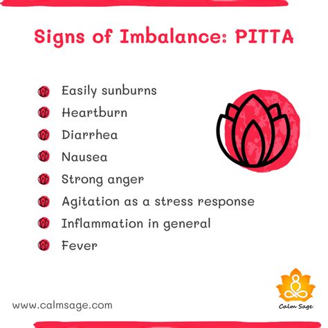 Symptoms Of Pitta