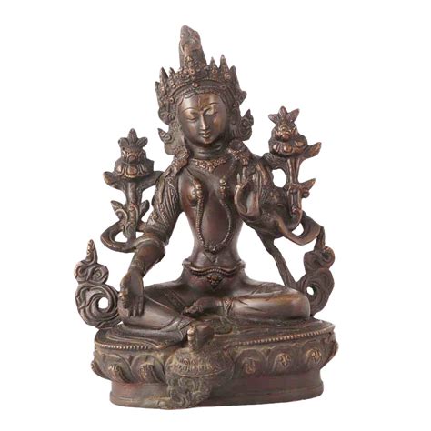 Handmade Brass Goddess Tara Statue in Nepalese Art