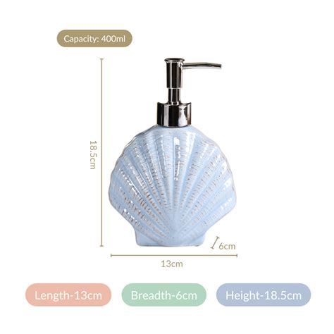 Blue Ceramic Seashell Liquid Dispenser Online - Premium Dispenser ...