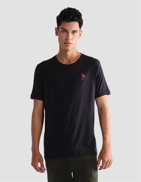 Buy Men Solid Comfort Fit OEE10 Lounge T-Shirt - Pack Of 1 Black|U.S ...
