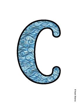CATCH THE LEARNING WAVE! Wave Bulletin Board Letters school resource by ...