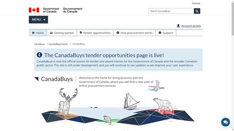 NEW GOVERNMENT OF CANADA PORTAL FOR TENDER PROCESS AND OPPORTUNITIES ...