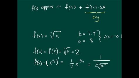 Using Differentials for Approximation 的图像结果