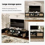 Rattan TV Stand for TVs up to 85, BTMWAY TV Stand, India | Ubuy