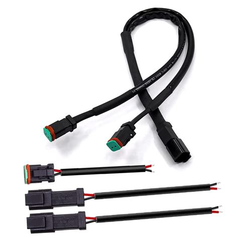 2in1 2-Leads DT DTP 2-pin Socket Adapter Connector 2 Splitter and 1 ...