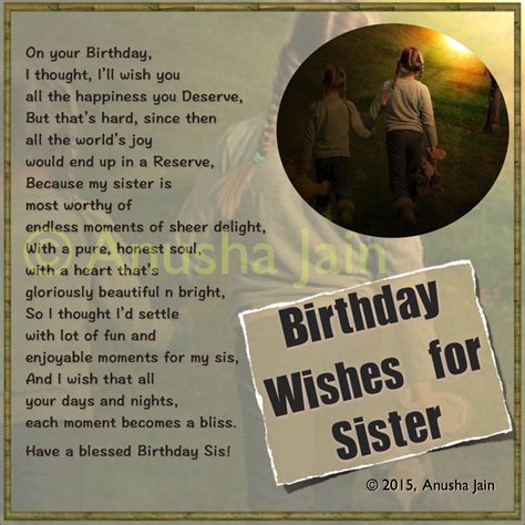 Heartfelt Happy Birthday Wishes For Your Sister - VNUMS