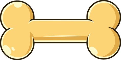 Cartoon Dog Bone. Vector Hand Drawn Illustration Isolated On ...