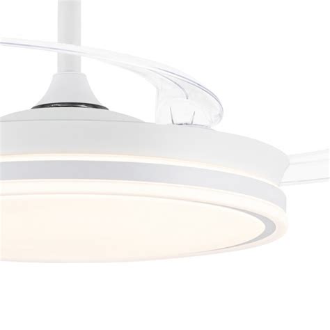 LED fan retractable blades Miso Evo White (72W) - Wonderlamp.shop