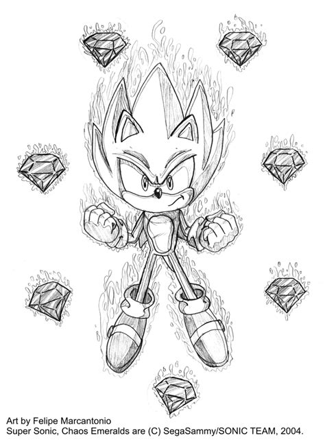 Modern Super Sonic - Free Coloring Pages
