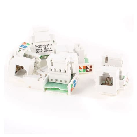 uxcell 5 Pcs Snap in RJ11 4P4C Telephone Modular Jack Socket Module ...