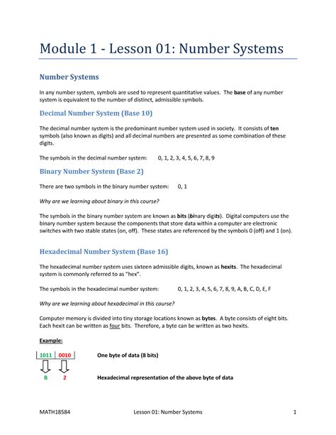 Image result for Number System Lesson Explanation
