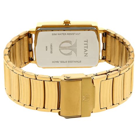 Buy Online Titan Quartz Analog with Day and Date Champagne Dial ...
