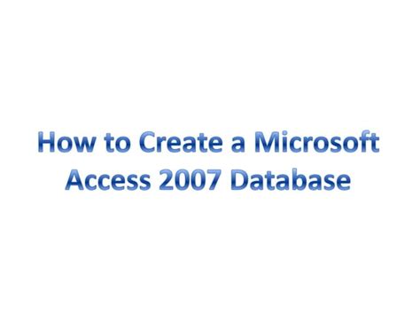 Image result for Database Access 2007