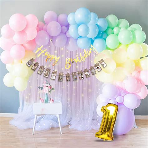 Party Propz Birthday Decoration Set for 1st Birthday -60Pcs Kit With ...