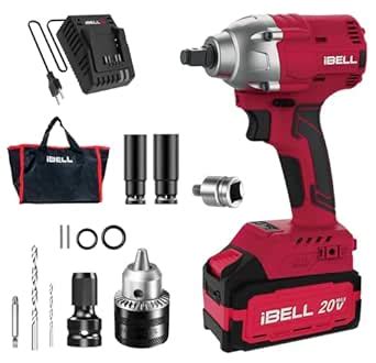 IBELL One Power Series Cordless Fixed Square Impact Wrench Brushless ...