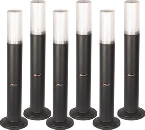 BENE Benjamin Bollard 60 cm (Clear, Black, Pack of 6 Pc) Gate Light ...