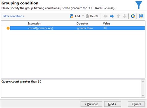 Query using grouping management | Adobe Campaign