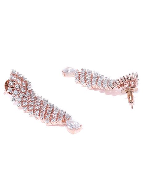 Ethereal Spirit-American Diamond Rose Gold Plated Jewellery Set – Priyaasi