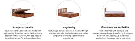 DEVKI INTERIORS Apex King Size Bed with Hydraulic Storage - Wooden Bed ...