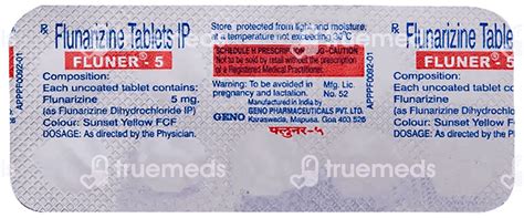 Fluner 5 MG | Order Fluner 5 MG Tablet Online at Truemeds