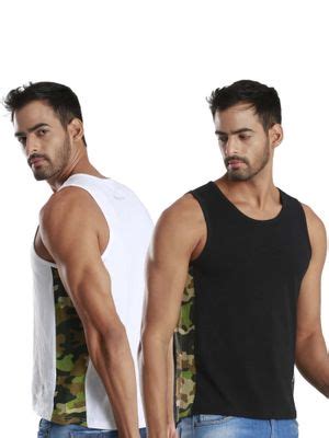 Buy FREECULTR Men Camouflage Printed Innerwear Vests (Pack of 2) (L) Online