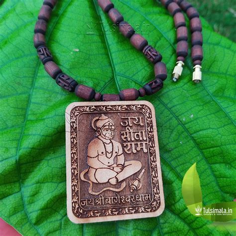 Jai Shri Bageshwar Dham Mala Original Tulsi Beads Mala with Sri Hanuman ...