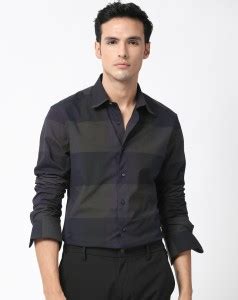 RARE RABBIT Men Solid Casual Dark Blue Shirt - Buy RARE RABBIT Men ...