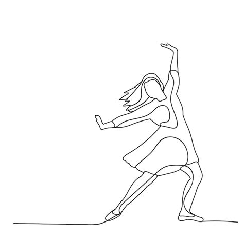 Garota de desenho dançando | Vetor Premium