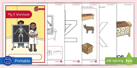 Gr. R Phonics: Workbook Letter X (teacher made) - Twinkl