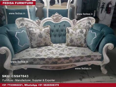 Classic Sofa Set Comfortable Living Room Sets Sofa Set Blue Sasta Sofa ...