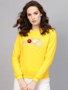 SASSAFRAS Full Sleeve Applique Women Sweatshirt - Buy SASSAFRAS Full ...