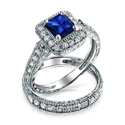 Sapphire Wedding Ring Sets