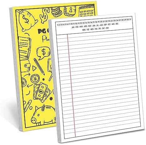 PG Creations A4 Size Writing Notepad Ruled, 8x11.5 Inch, One Side Ruled ...