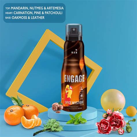 Buy ENGAGE SPICE MYSTIQUE DEODORANT FOR MEN, WOODY AND LEATHER, SKIN ...
