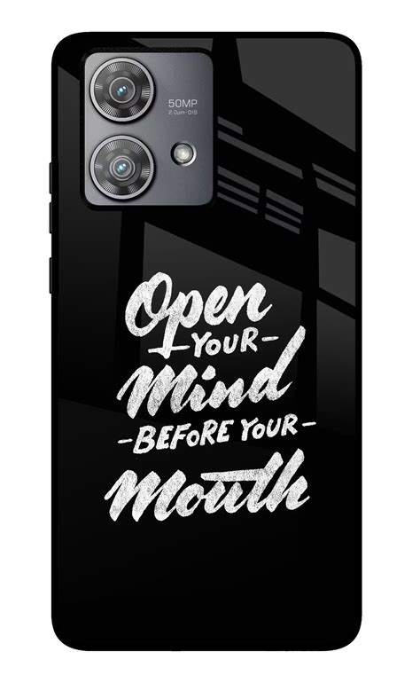 Buy Now Open Your Mind Before Your Mouth Glass Case for Moto Edge 40 ...