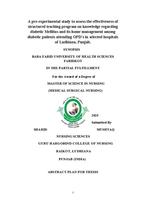 Effectiveness of Structured Teaching Program on Diabetes Knowledge: M ...