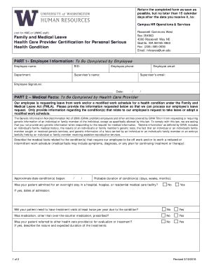 UW Family and Medical Leave Health Care Provider Certification for ...