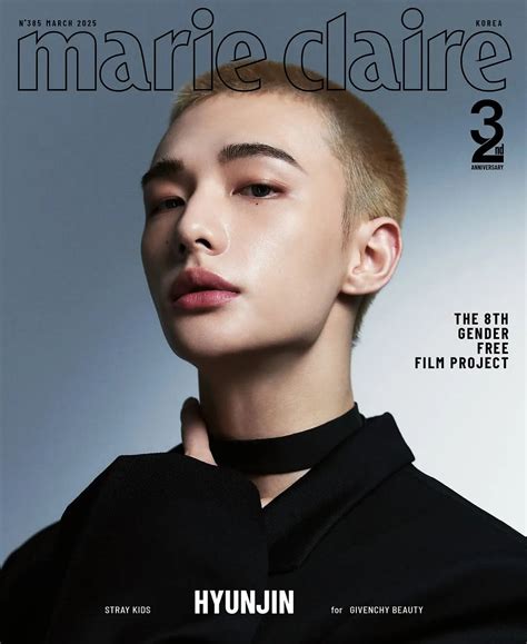 Buy Stray Kids HYUNJIN - Marie Claire Magazine 2025 March Issue | Oppa ...