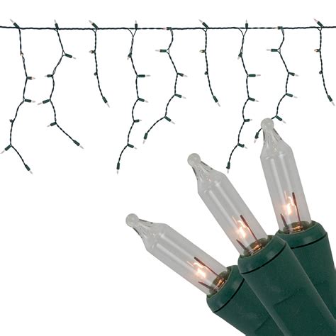 Northlight Mini Icicle Christmas Lights - Clear - 9' Green Wire - 300ct ...