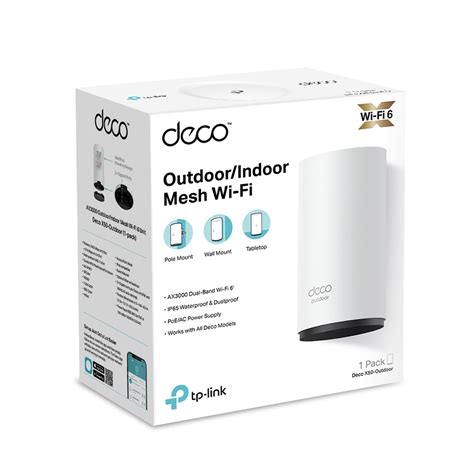 Deco X50-Outdoor | AX3000 Outdoor / Indoor Whole Home Mesh WiFi 6 Unit ...