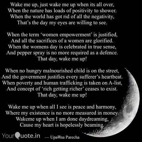 Wake me up, just wake me ... | Quotes & Writings by Upaसna Parecha ...